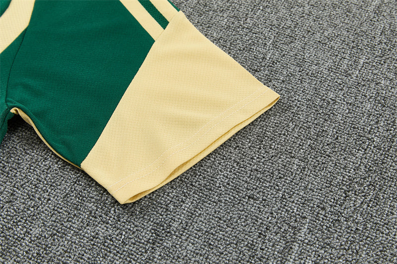 26/27 Real Madrid Green/Gold Shorts Training Set