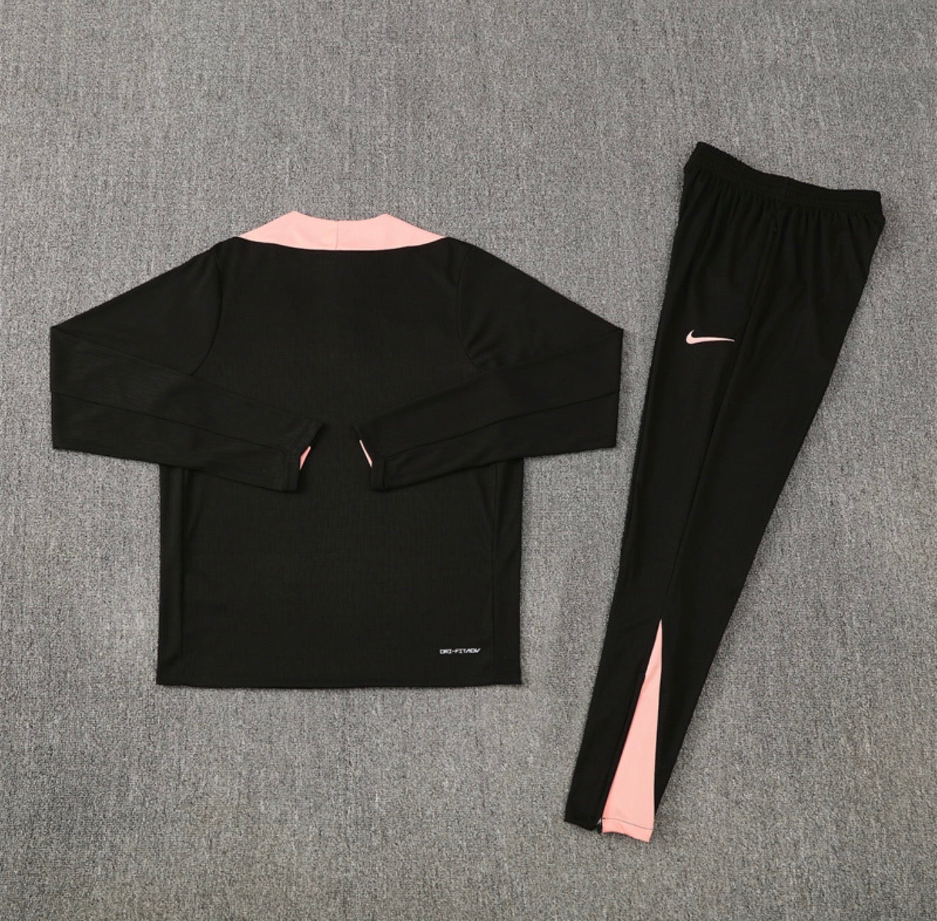 2025 France Black 1/4 Zip Tracksuit