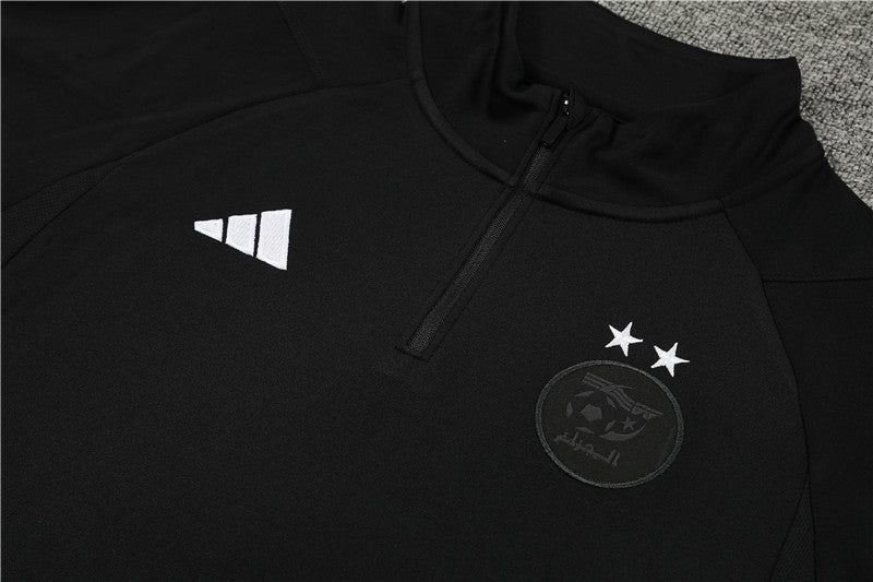 2024 Algeria Black 1/4 Zip Tracksuit