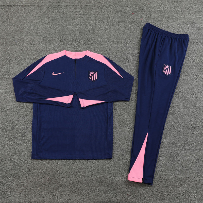 24/25 Atletico Madrid Dark Blue 1/4 Zip Tracksuit