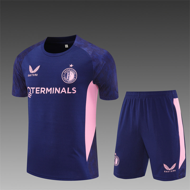 25/26 Feyenoord Blue/Pink Shorts Training Set