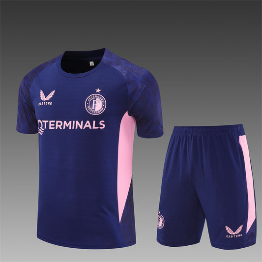 25/26 Feyenoord Blue/Pink Shorts Training Set