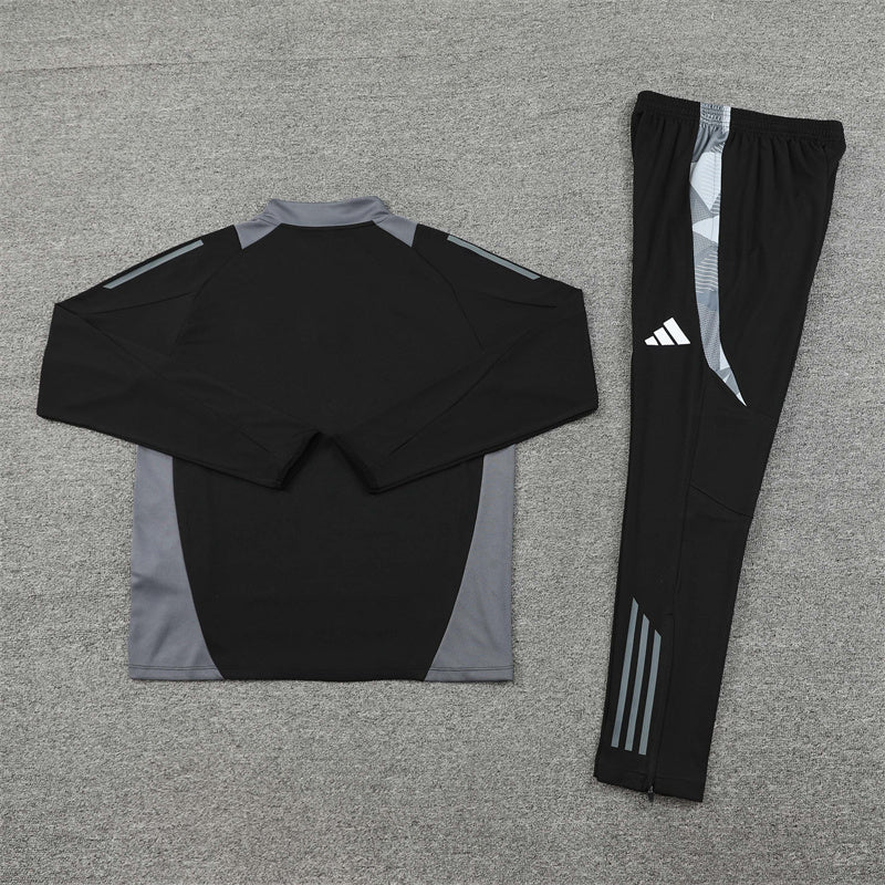 2025 Italy Black 1/4 Zip Tracksuit