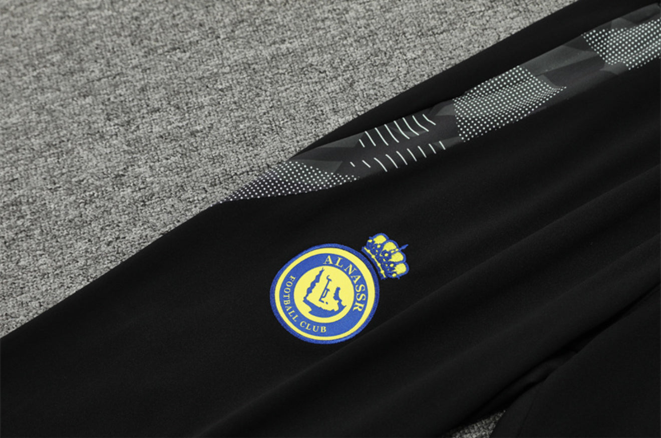 24/25 Al Nassr Black 1/4 Zip Tracksuit