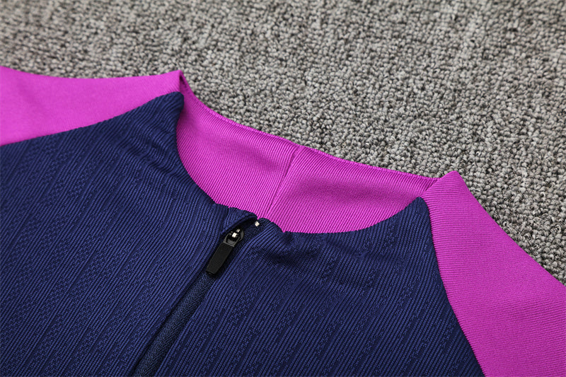 25/26 FC Barcelona Navy/Purple 1/4 Zip Tracksuit