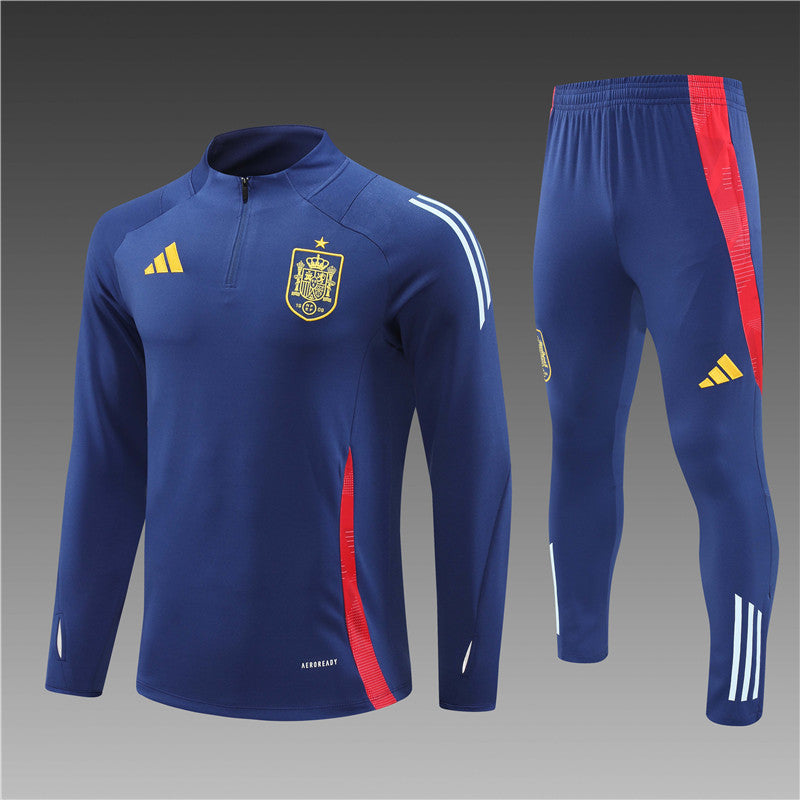 2025 Spain Blue 1/4 Zip Tracksuit