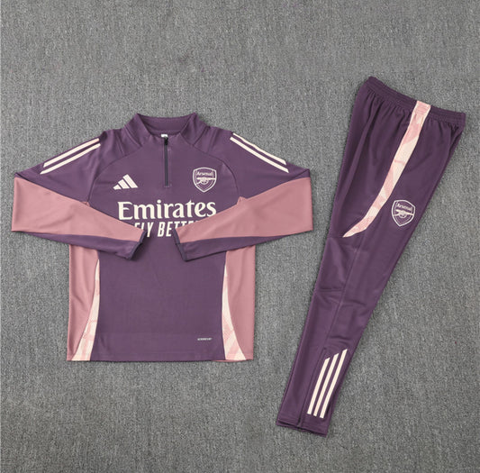 24/25 Arsenal FC Purple 1/4 Zip Tracksuit