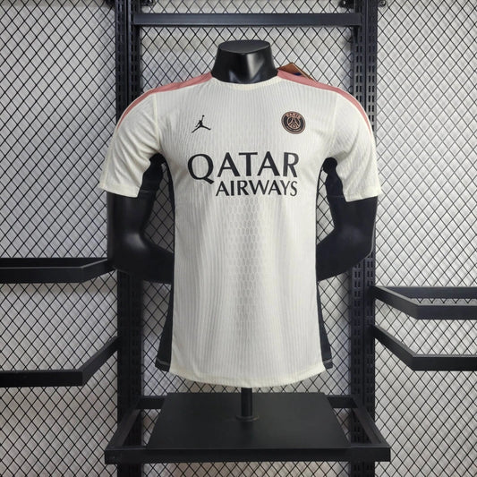 PSG beige and pink training jersey