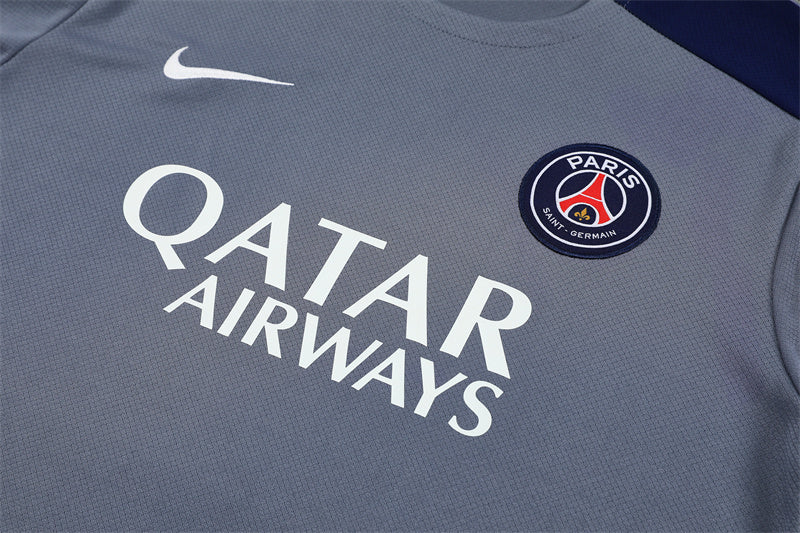 25/26 PSG Grey/Blue Shorts Training Set