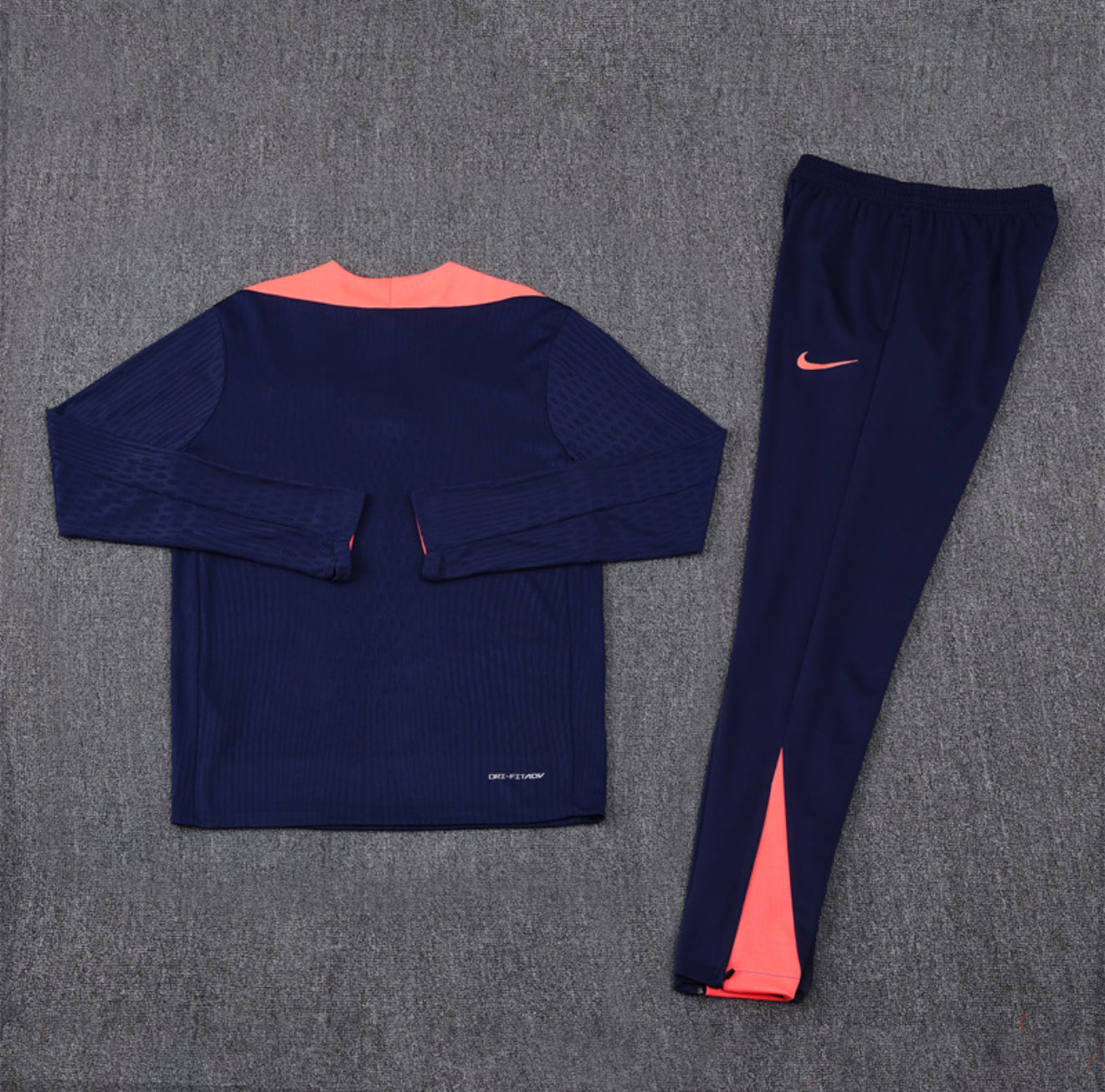 24/25 FC Barcelona Navy And Orange 1/4 Zip Tracksuit
