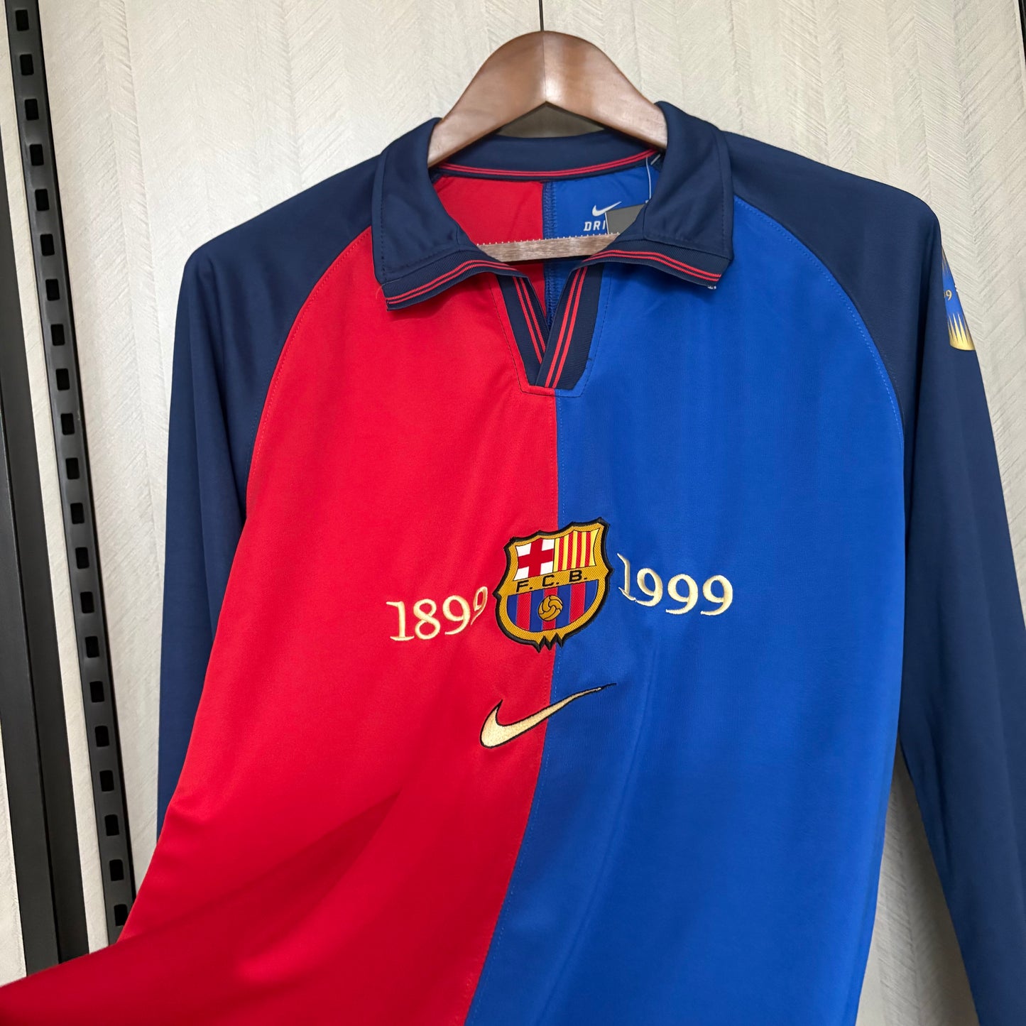 1999/00 Barcelona Retro Home Jersey (Long Sleeve)