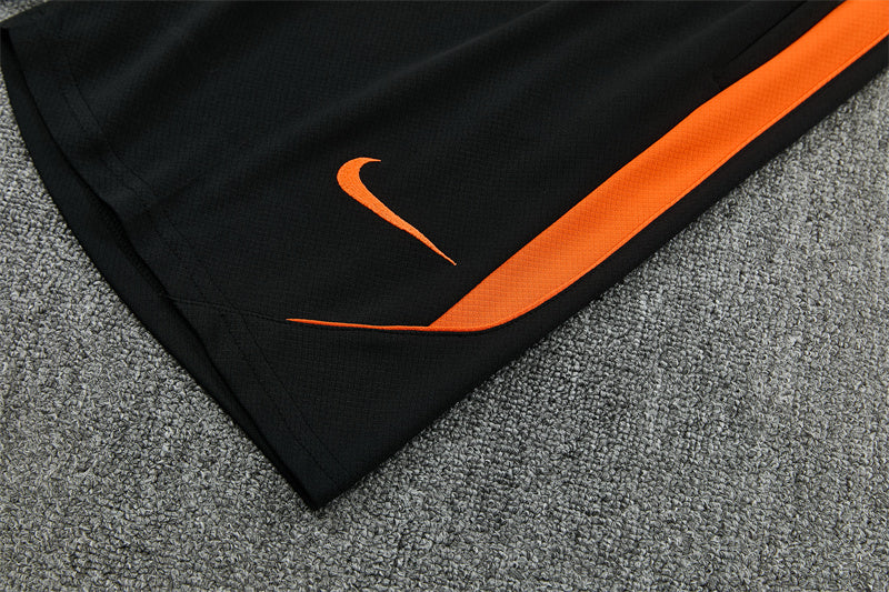 Netherlands Orange/Black Shorts Training Set