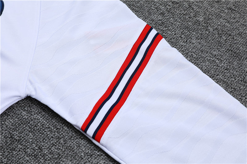 21/22 Jordan x PSG White And Navy 1/4 Zip Tracksuit