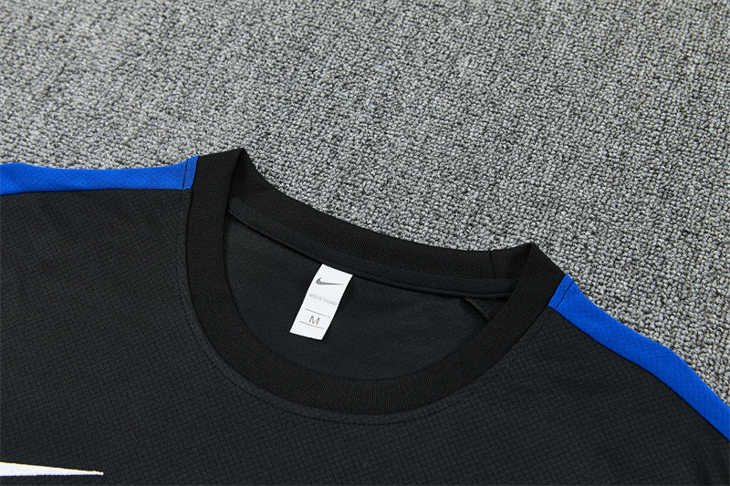 26/27 Atletico Madrid Black/Blue Shorts Training Set