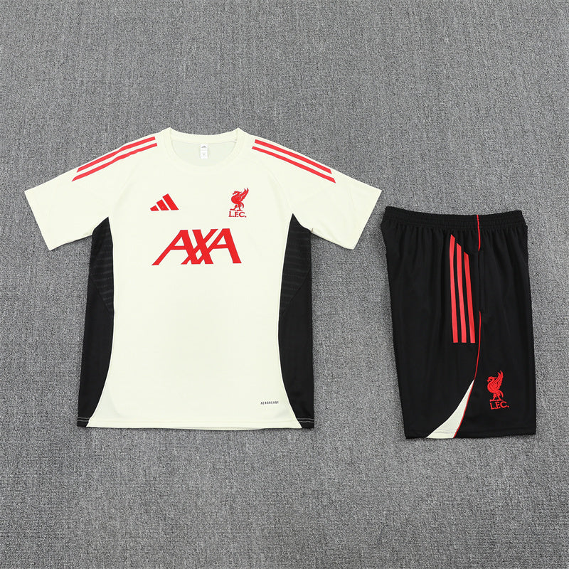 25/26 Liverpool Cream/Black Shorts Training Set