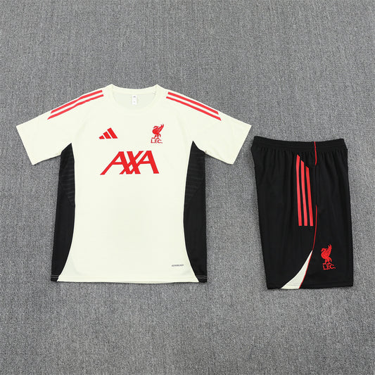 25/26 Liverpool Cream/Black Shorts Training Set