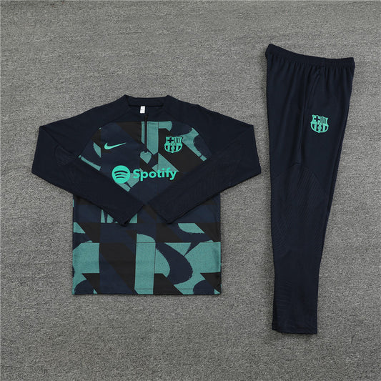 23/24 FC Barcelona Blue Camo 1/4 Zip Tracksuit