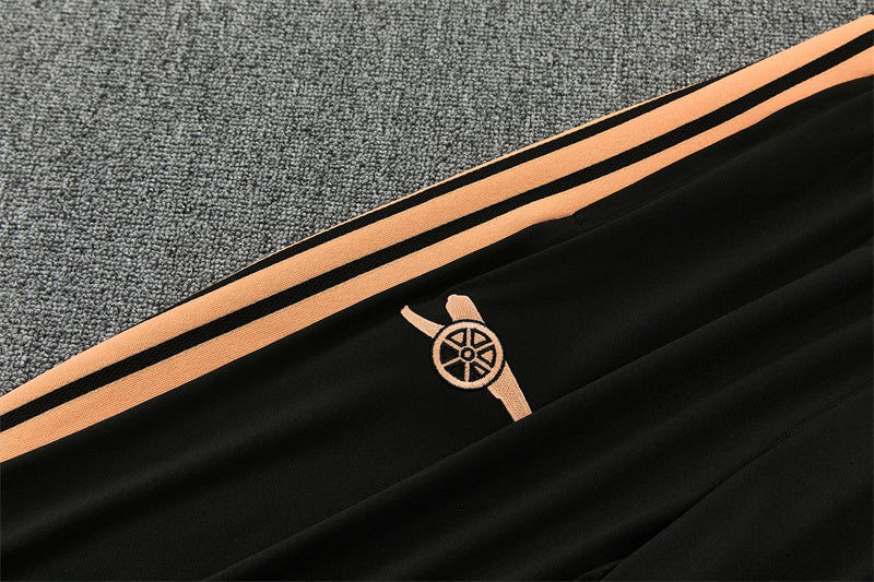 26/27 Arsenal Black And Orange 1/4 Zip Tracksuit