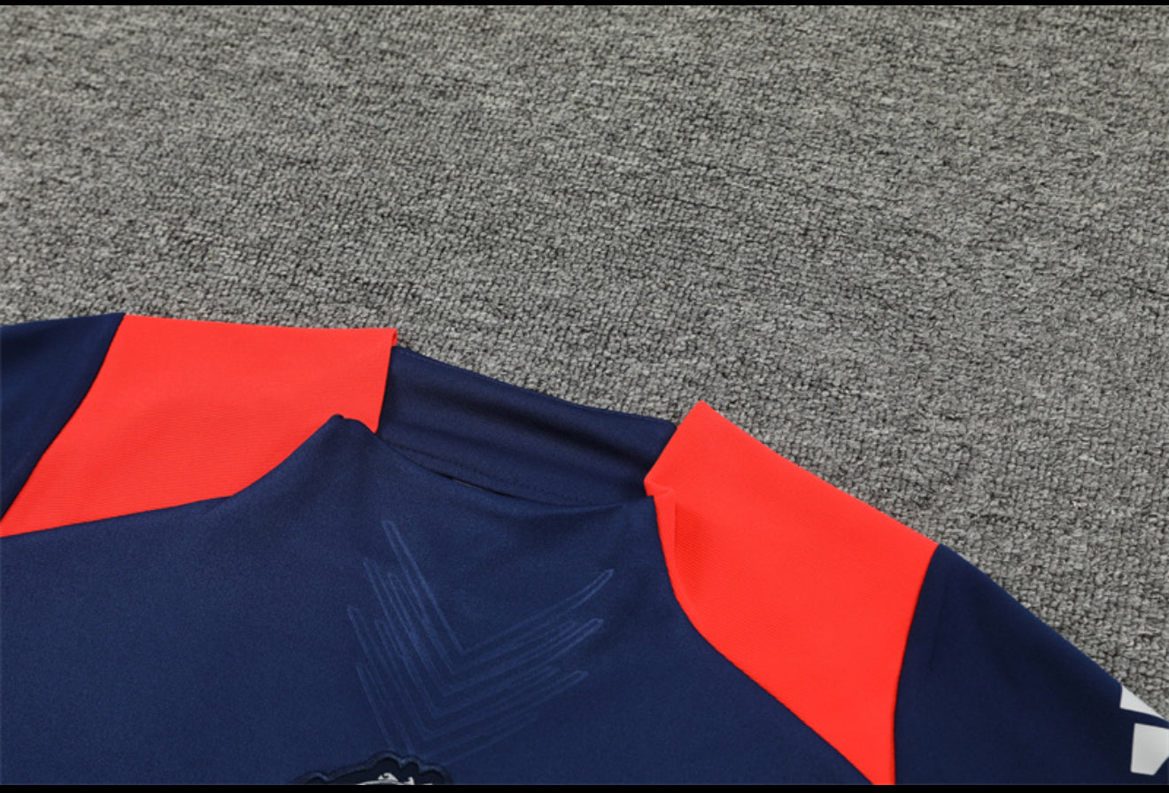 24/25 Manchester United Dark Blue And Orange Tracksuit