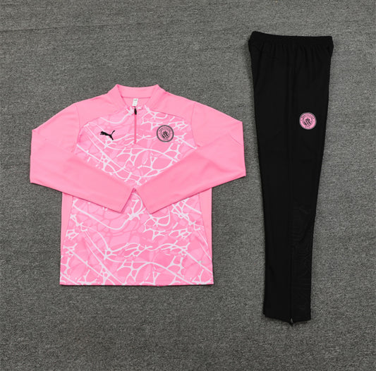 24/25 Manchester City Pink 1/4 Zip Tracksuit