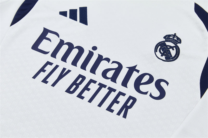 26/27 Real Madrid White/Blue Shorts Training Set