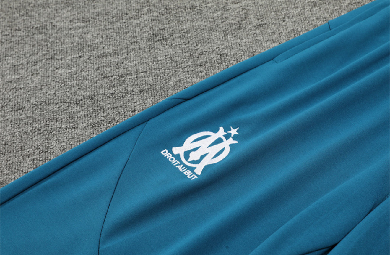 24/25 Marseille White And Blue 1/4 Zip Tracksuit