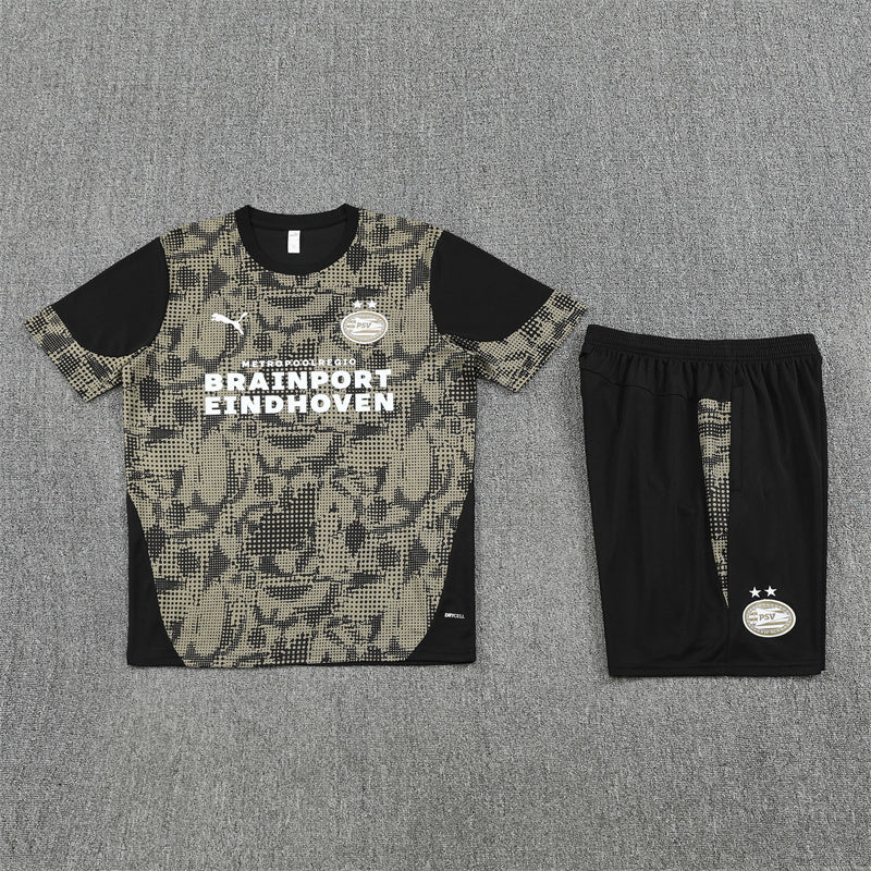 PSV Eindhoven Black/Green Shorts Training Set