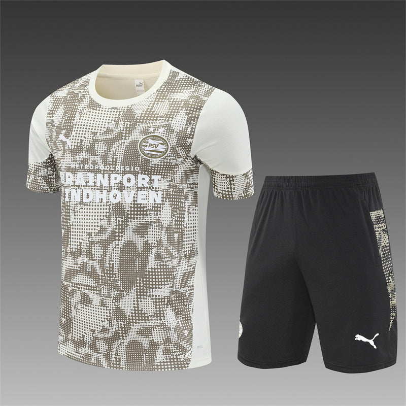 PSV Eindhoven Cream/Black Shorts Training Set