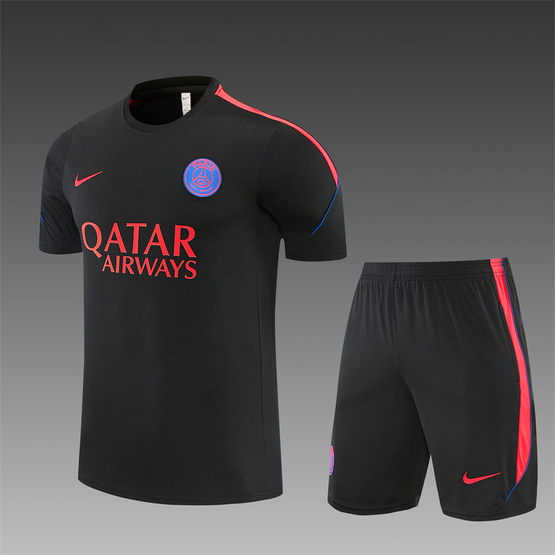26/27 PSG Black/Red Shorts Training Set