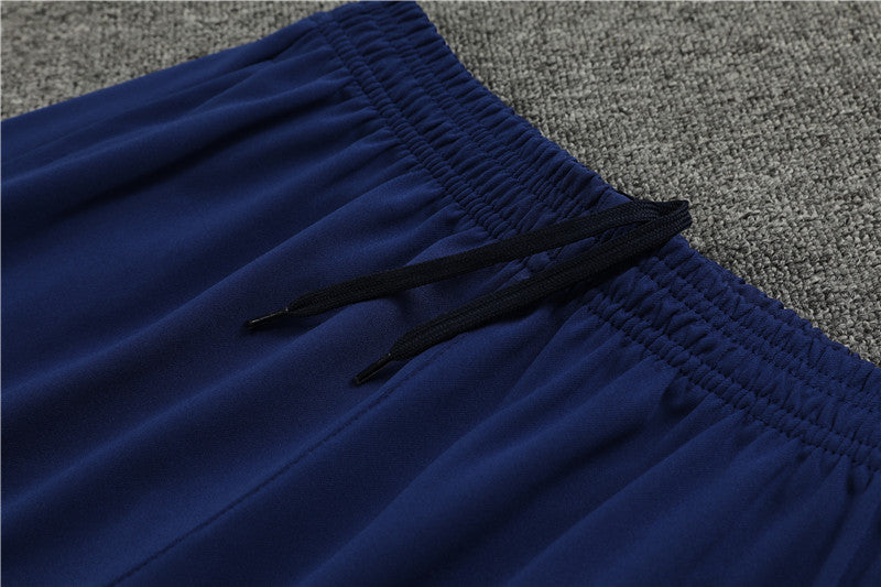 2025 France Dark Blue 1/4 Zip Tracksuit