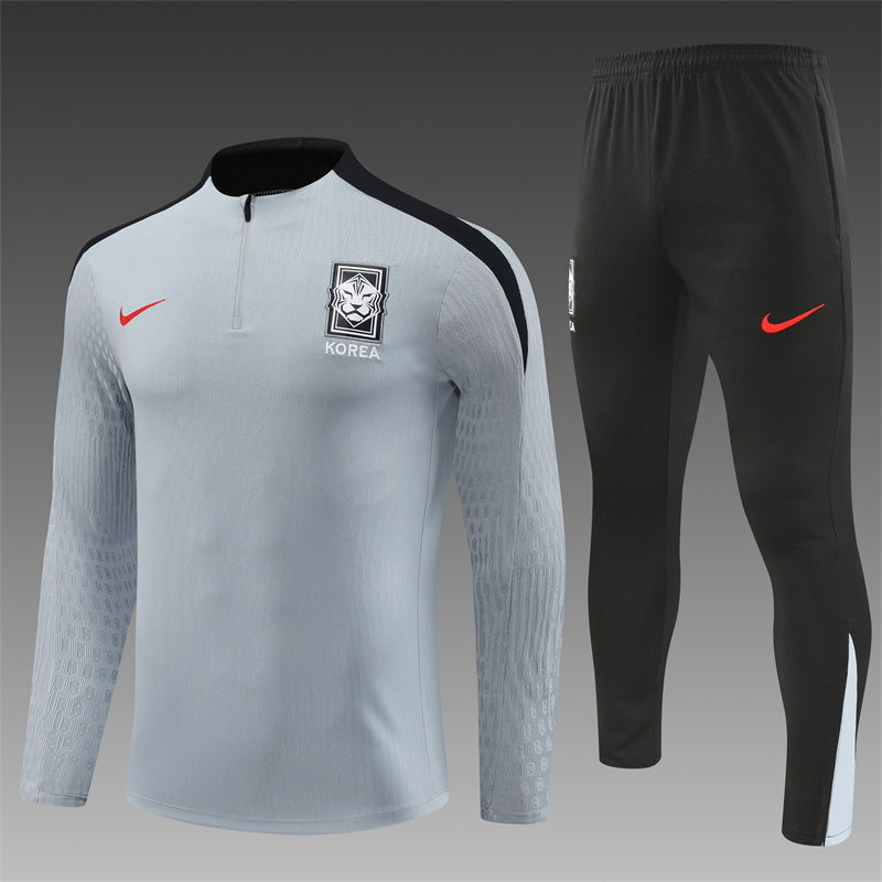 2025 South Korea Grey 1/4 Zip Tracksuit