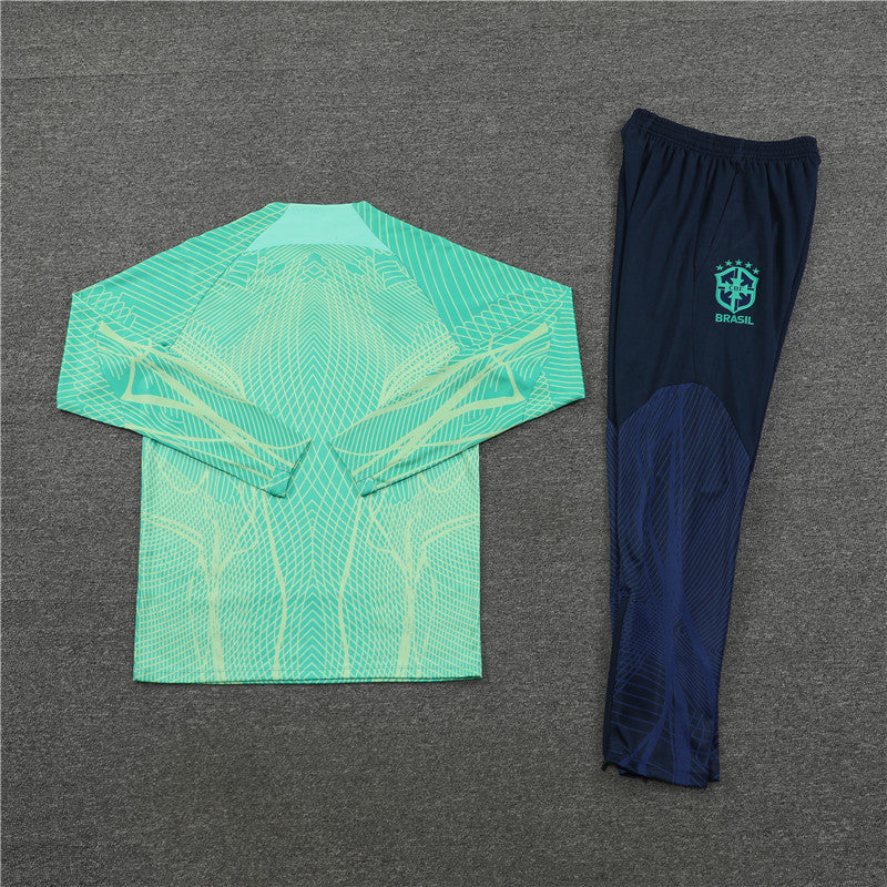 2022 Brazil Green 1/4 Zip Tracksuit