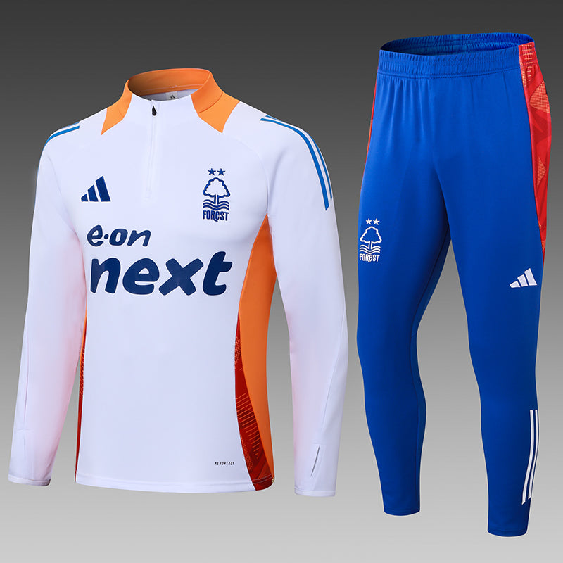 24/25 Nottingham Forest White And Blue 1/4 Zip Tracksuit