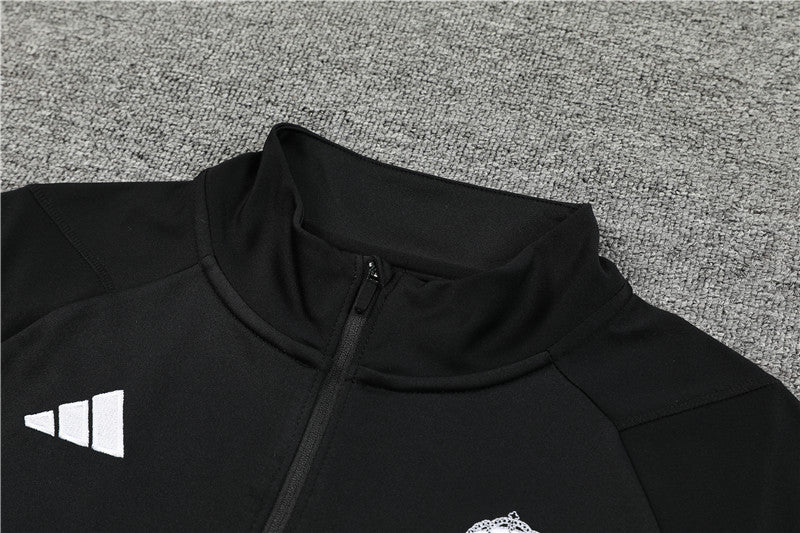 23/24 Real Madrid Black 1/4 Zip Tracksuit