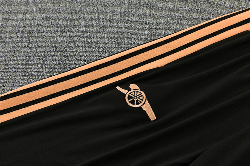 26/27 Arsenal FC Orange And Black 1/4 Zip Tracksuit