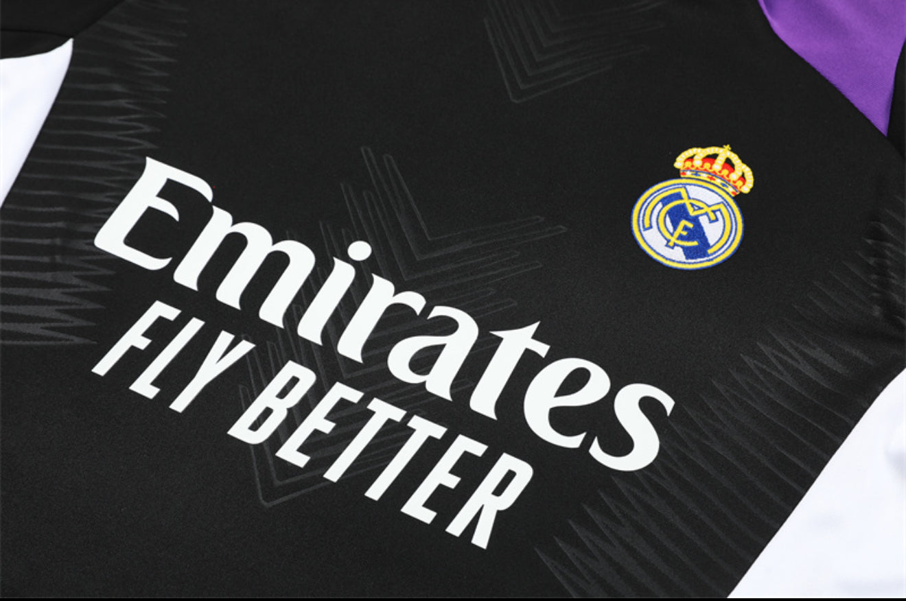 24/25 Real Madrid Black And Purple Tracksuit