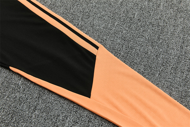 26/27 Arsenal Black And Orange 1/4 Zip Tracksuit