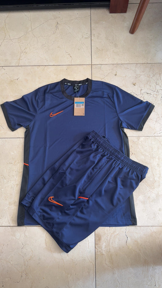 Nike Navy/orange Dri-Fit Short training set