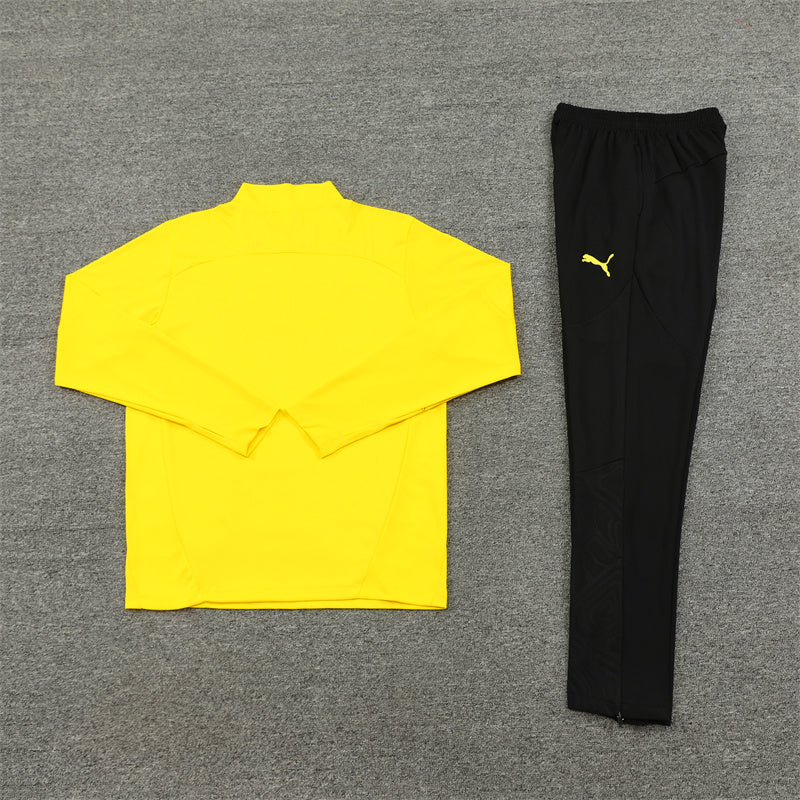 24/24 Borussia Dortmund Black And Yellow 1/4 Zip Tracksuit