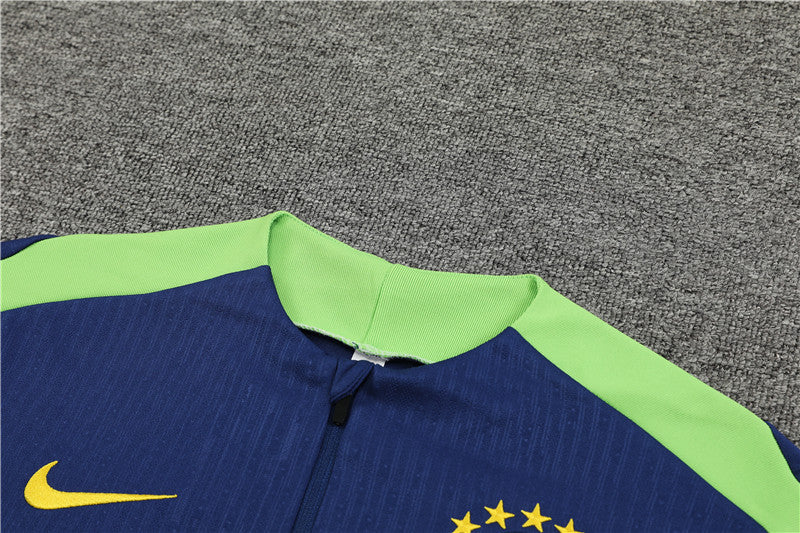 2025 Brazil Dark Blue 1/4 Zip Tracksuit