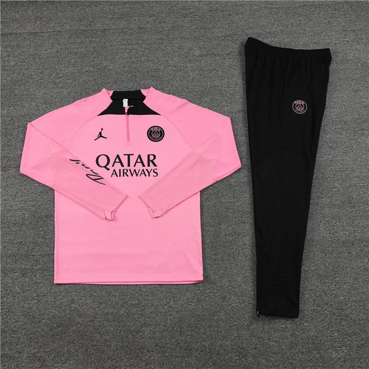 23/24 Jordan x PSG Pink 1/4 Zip Tracksuit