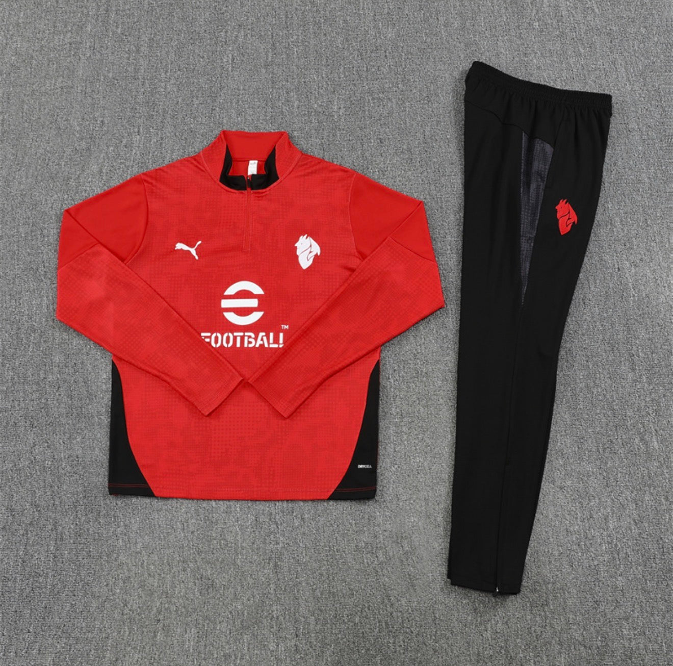 25/26 AC Milan Red/Black 1/4 Zip Tracksuit