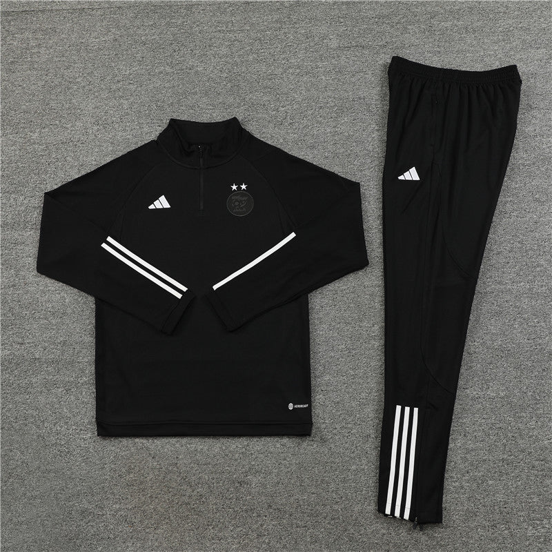 2024 Algeria Black 1/4 Zip Tracksuit