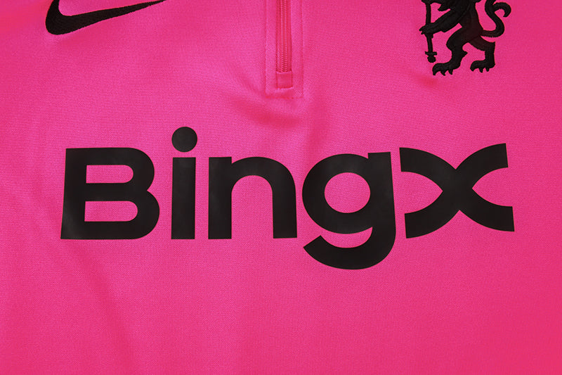 24/25 Chelsea FC Pink And Black 1/4 Zip Tracksuit