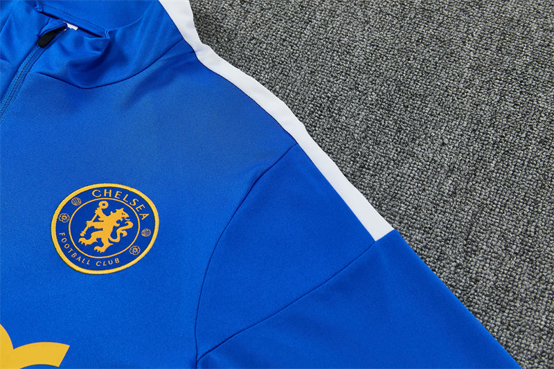 26/27 Chelsea FC Blue And Black 1/4 Zip Tracksuit
