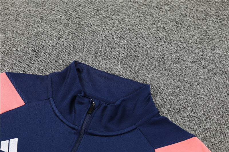 23/24 Olympic Lyon Blue And Pink 1/4 Zip Tracksuit