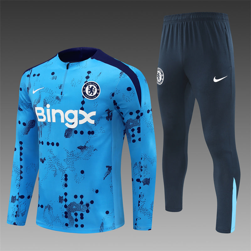 24/25 Chelsea FC Light Blue 1/4 Zip Tracksuit