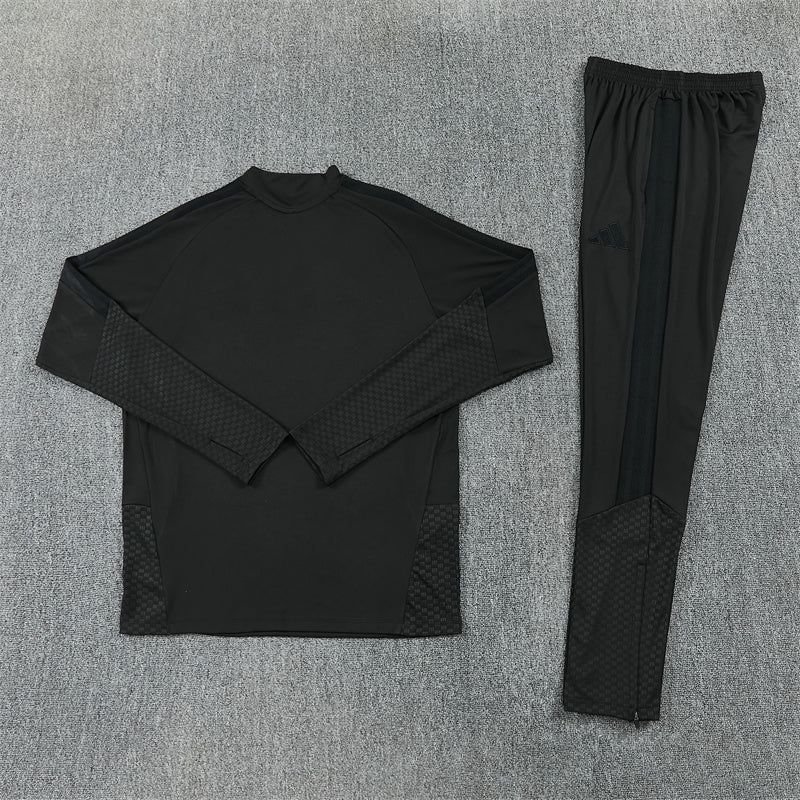 Real Madrid Blacked Out 1/4 Zip Tracksuit
