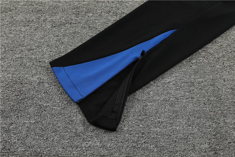 2025 Netherlands Black And Blue 1/4 Zip Tracksuit