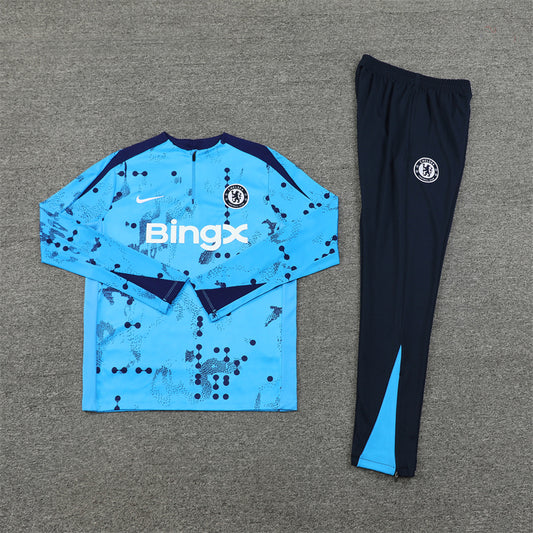 24/25 Chelsea FC Light Blue 1/4 Zip Tracksuit